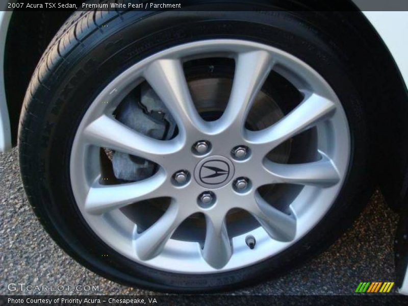 Premium White Pearl / Parchment 2007 Acura TSX Sedan