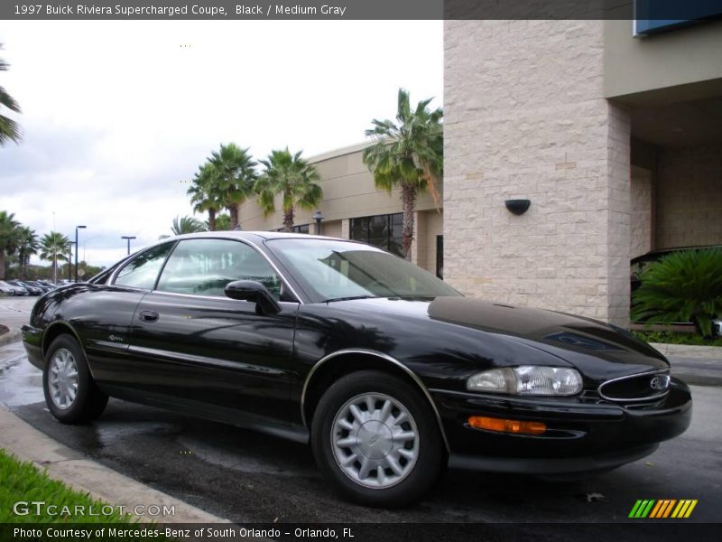 Black / Medium Gray 1997 Buick Riviera Supercharged Coupe