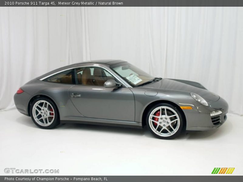 Meteor Grey Metallic / Natural Brown 2010 Porsche 911 Targa 4S