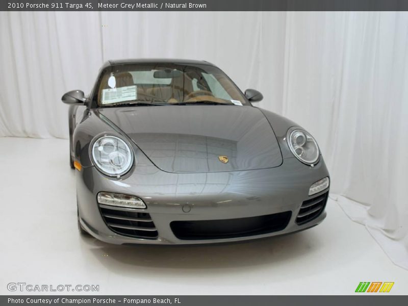 Meteor Grey Metallic / Natural Brown 2010 Porsche 911 Targa 4S