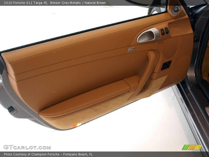 Meteor Grey Metallic / Natural Brown 2010 Porsche 911 Targa 4S