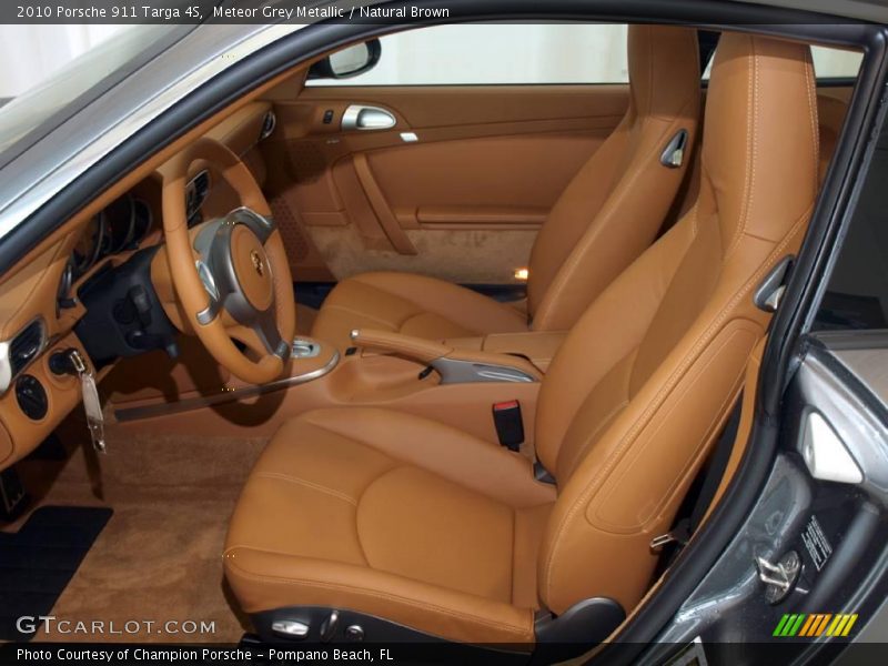 Meteor Grey Metallic / Natural Brown 2010 Porsche 911 Targa 4S
