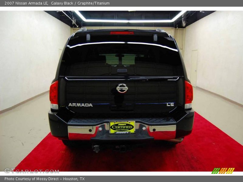 Galaxy Black / Graphite/Titanium 2007 Nissan Armada LE