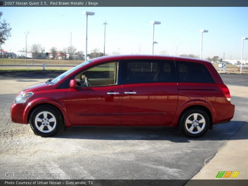 Red Brawn Metallic / Beige 2007 Nissan Quest 3.5