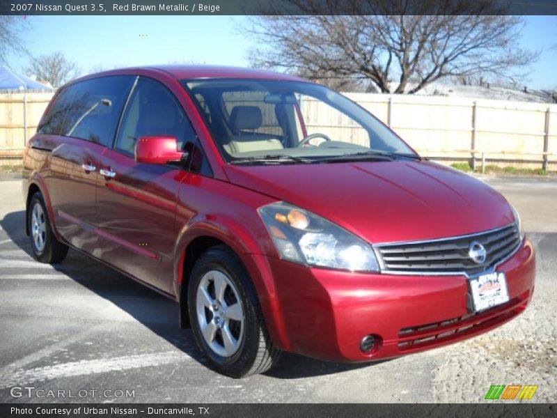 Red Brawn Metallic / Beige 2007 Nissan Quest 3.5