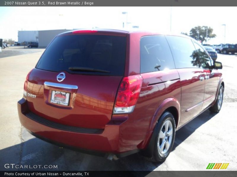 Red Brawn Metallic / Beige 2007 Nissan Quest 3.5