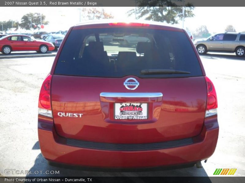 Red Brawn Metallic / Beige 2007 Nissan Quest 3.5