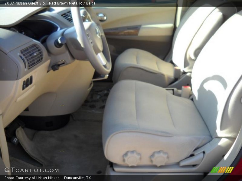 Red Brawn Metallic / Beige 2007 Nissan Quest 3.5