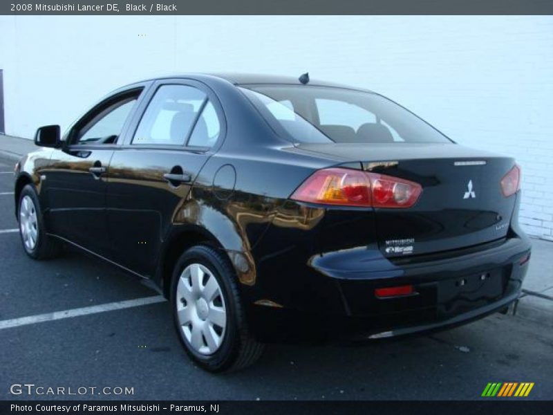 Black / Black 2008 Mitsubishi Lancer DE