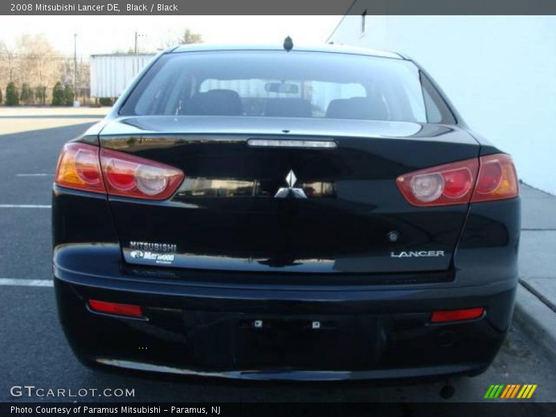 Black / Black 2008 Mitsubishi Lancer DE
