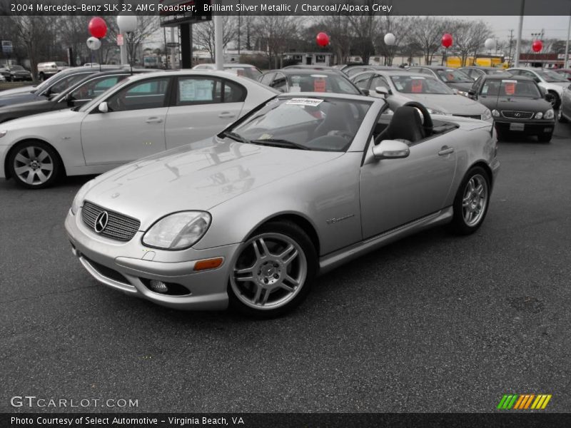 Brilliant Silver Metallic / Charcoal/Alpaca Grey 2004 Mercedes-Benz SLK 32 AMG Roadster