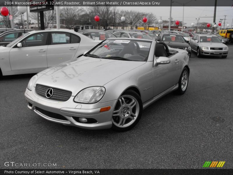 Brilliant Silver Metallic / Charcoal/Alpaca Grey 2004 Mercedes-Benz SLK 32 AMG Roadster