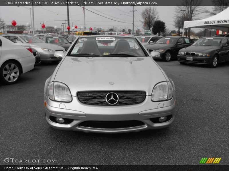 Brilliant Silver Metallic / Charcoal/Alpaca Grey 2004 Mercedes-Benz SLK 32 AMG Roadster