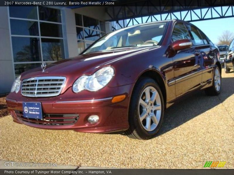 Barolo Red Metallic / Stone 2007 Mercedes-Benz C 280 Luxury