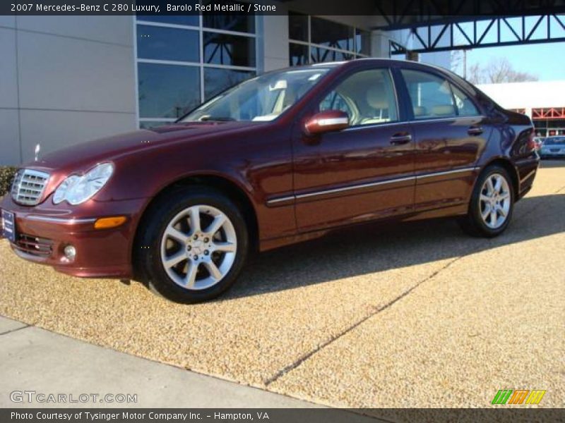 Barolo Red Metallic / Stone 2007 Mercedes-Benz C 280 Luxury