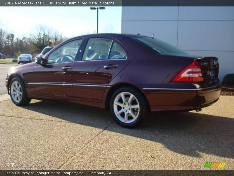 Barolo Red Metallic / Stone 2007 Mercedes-Benz C 280 Luxury