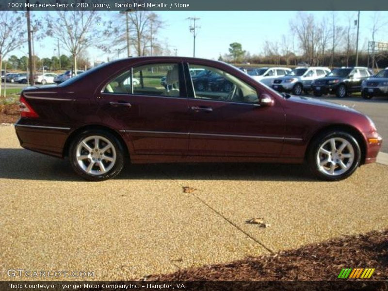 Barolo Red Metallic / Stone 2007 Mercedes-Benz C 280 Luxury