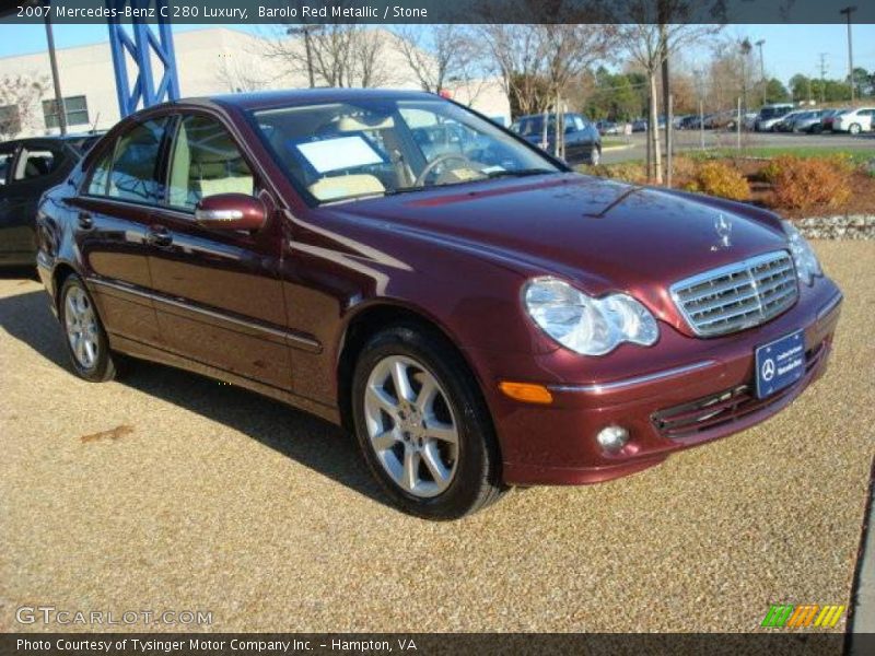 Barolo Red Metallic / Stone 2007 Mercedes-Benz C 280 Luxury