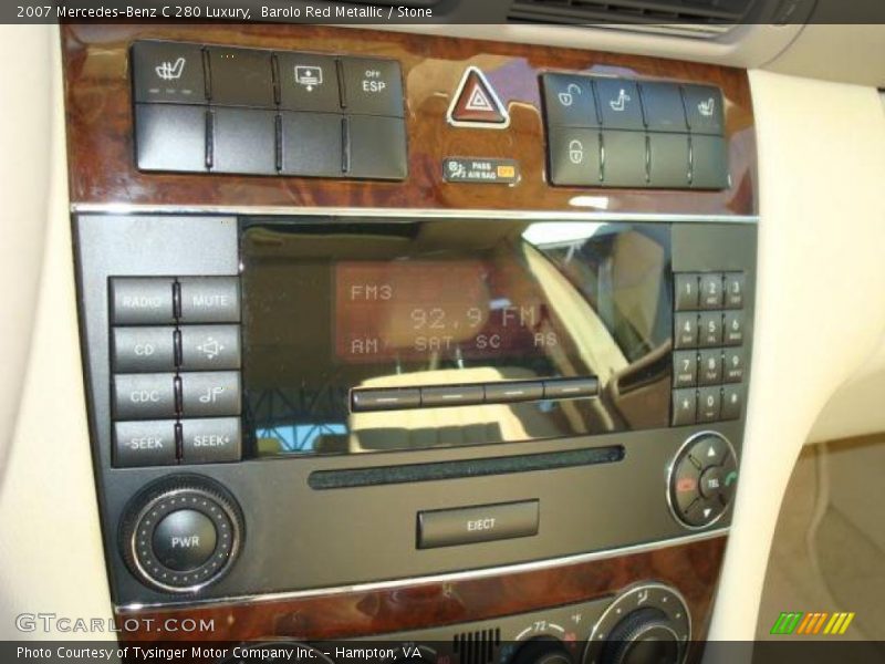 Barolo Red Metallic / Stone 2007 Mercedes-Benz C 280 Luxury