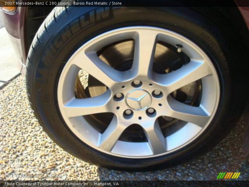Barolo Red Metallic / Stone 2007 Mercedes-Benz C 280 Luxury