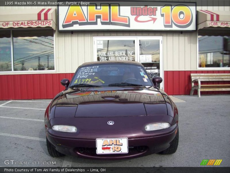 Purple / Beige 1995 Mazda MX-5 Miata Roadster