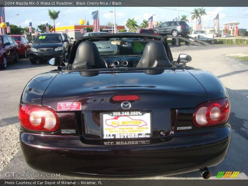 Black Cherry Mica / Black 2004 Mazda MX-5 Miata LS Roadster