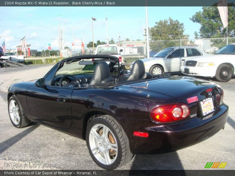 Black Cherry Mica / Black 2004 Mazda MX-5 Miata LS Roadster