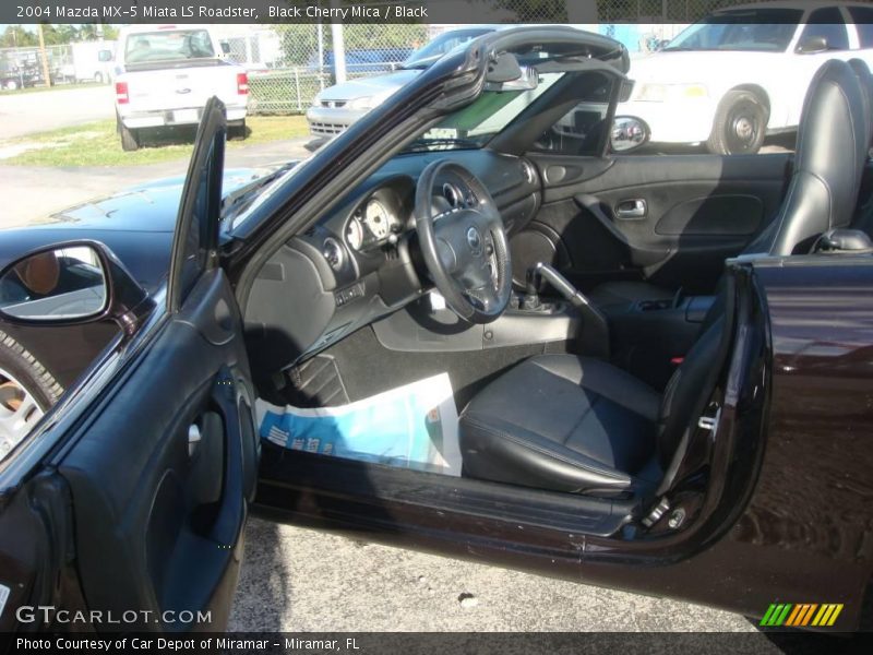 Black Cherry Mica / Black 2004 Mazda MX-5 Miata LS Roadster