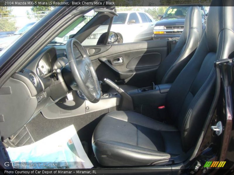 Black Cherry Mica / Black 2004 Mazda MX-5 Miata LS Roadster