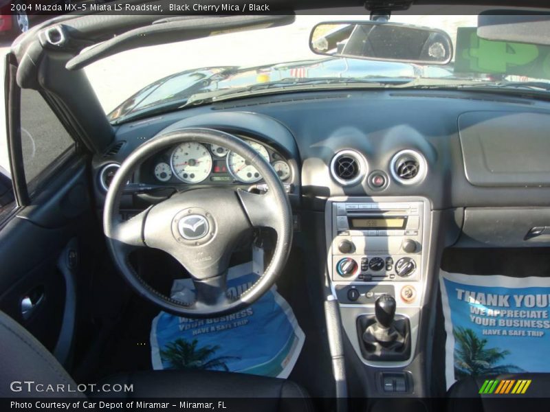 Black Cherry Mica / Black 2004 Mazda MX-5 Miata LS Roadster