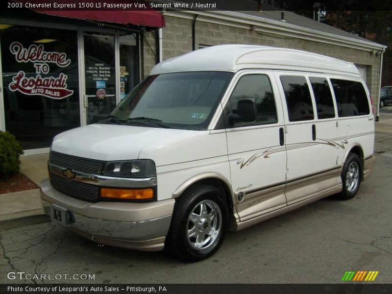 Summit White / Neutral 2003 Chevrolet Express 1500 LS Passenger Van