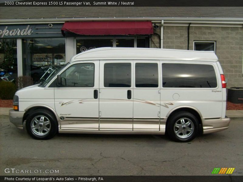 Summit White / Neutral 2003 Chevrolet Express 1500 LS Passenger Van