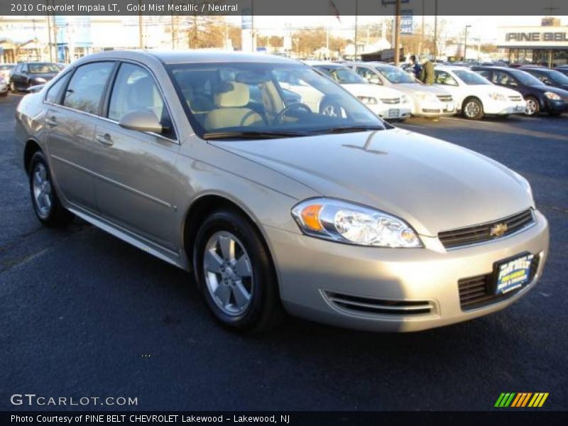 Gold Mist Metallic / Neutral 2010 Chevrolet Impala LT