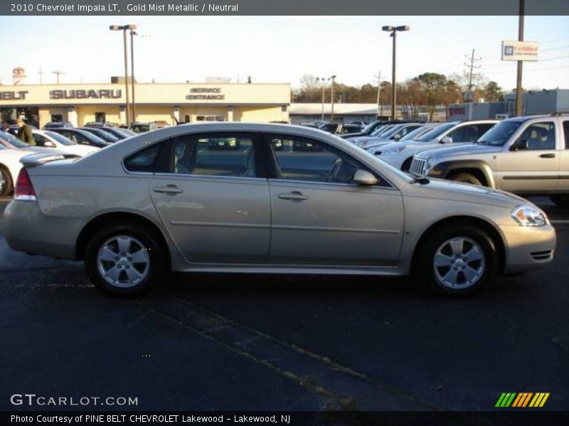 Gold Mist Metallic / Neutral 2010 Chevrolet Impala LT
