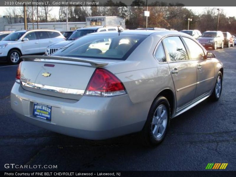 Gold Mist Metallic / Neutral 2010 Chevrolet Impala LT