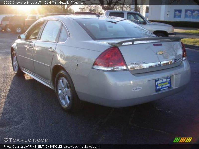 Gold Mist Metallic / Neutral 2010 Chevrolet Impala LT