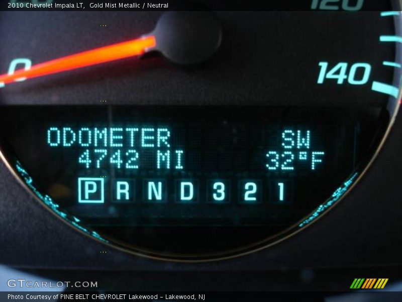 Gold Mist Metallic / Neutral 2010 Chevrolet Impala LT