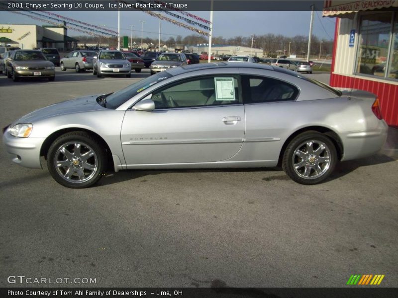 Ice Silver Pearlcoat / Taupe 2001 Chrysler Sebring LXi Coupe