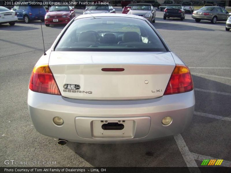 Ice Silver Pearlcoat / Taupe 2001 Chrysler Sebring LXi Coupe