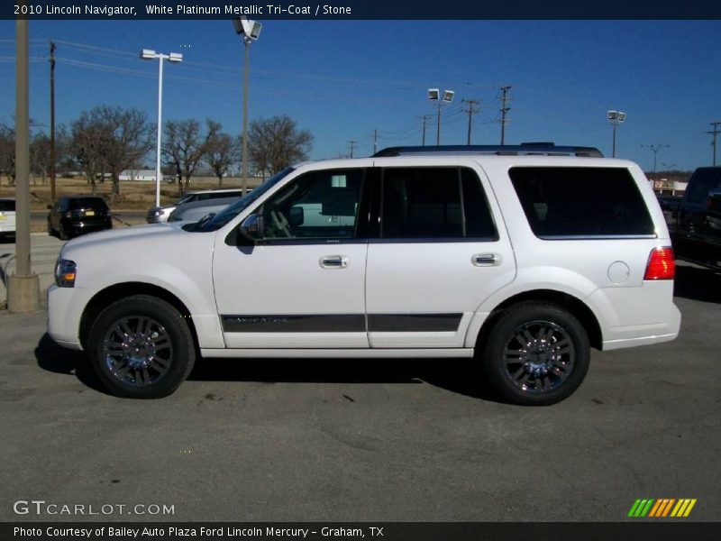 White Platinum Metallic Tri-Coat / Stone 2010 Lincoln Navigator