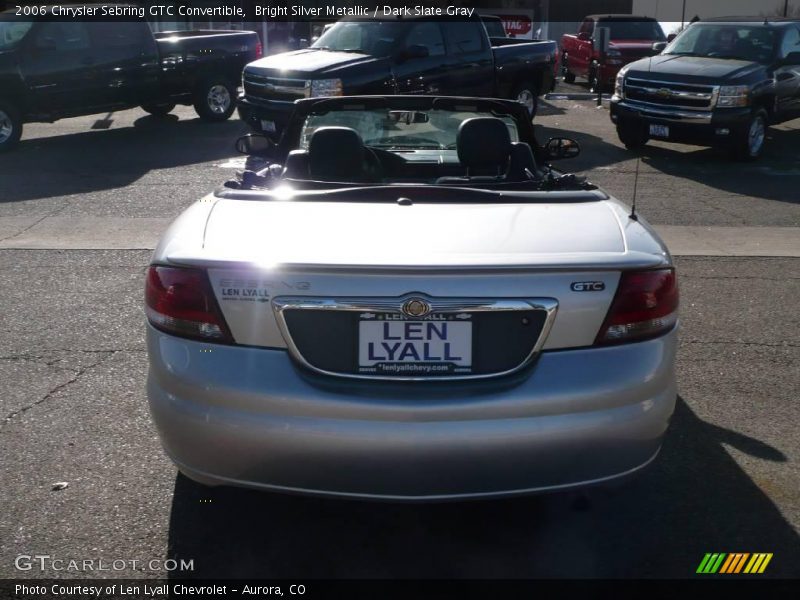 Bright Silver Metallic / Dark Slate Gray 2006 Chrysler Sebring GTC Convertible