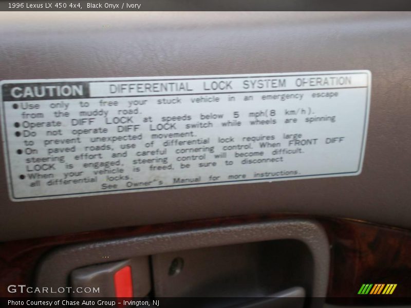 Black Onyx / Ivory 1996 Lexus LX 450 4x4