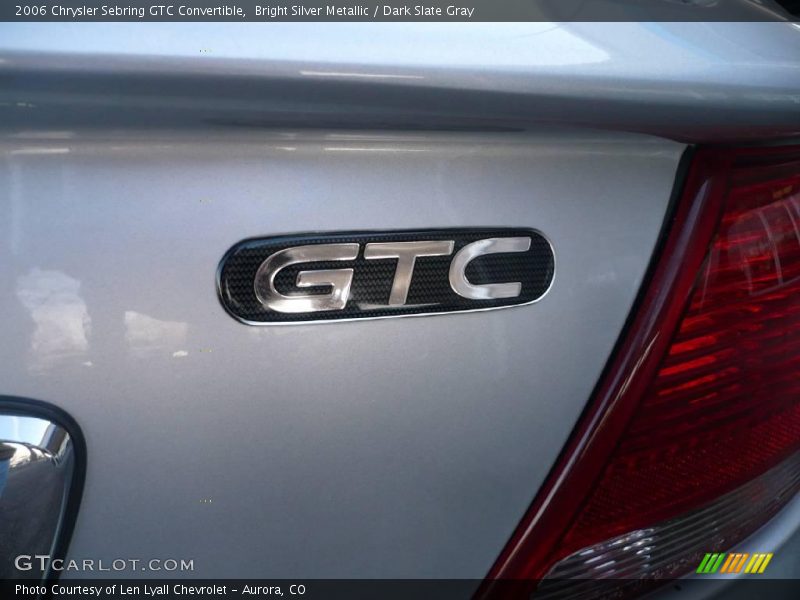 Bright Silver Metallic / Dark Slate Gray 2006 Chrysler Sebring GTC Convertible