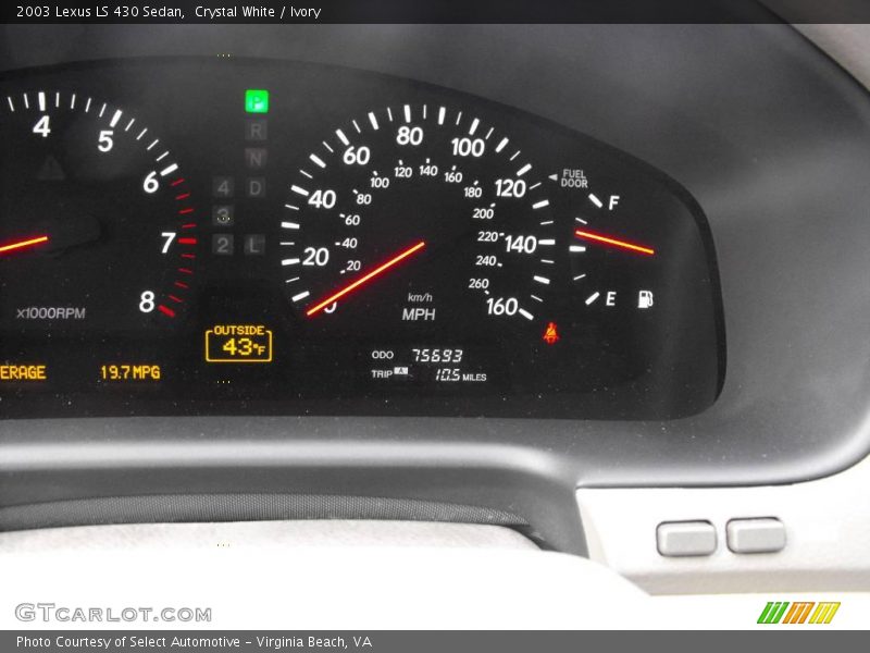Crystal White / Ivory 2003 Lexus LS 430 Sedan