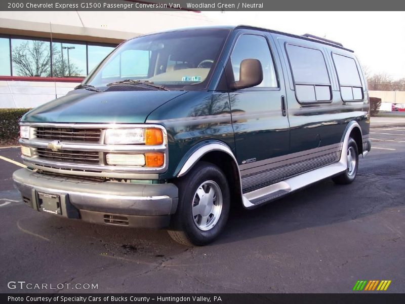 Woodland Green / Neutral 2000 Chevrolet Express G1500 Passenger Conversion Van