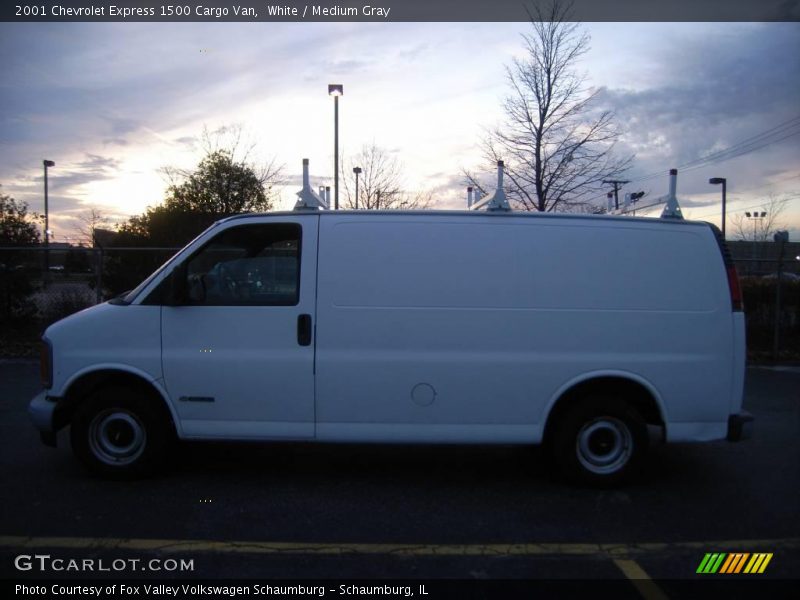 White / Medium Gray 2001 Chevrolet Express 1500 Cargo Van