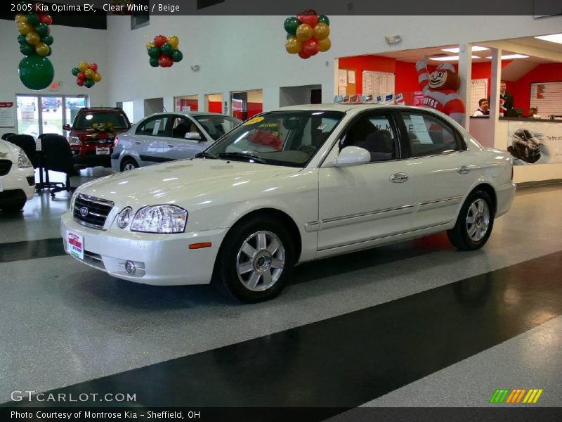 Clear White / Beige 2005 Kia Optima EX