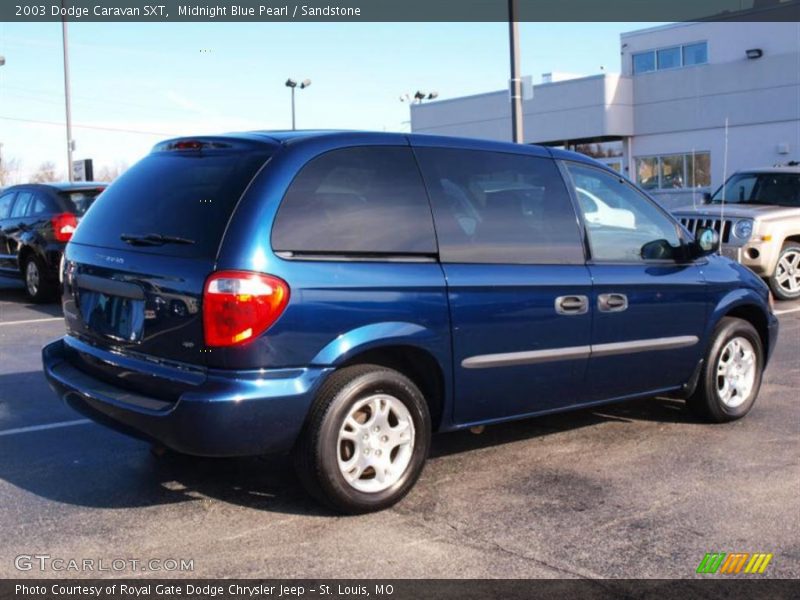 Midnight Blue Pearl / Sandstone 2003 Dodge Caravan SXT