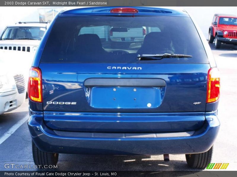 Midnight Blue Pearl / Sandstone 2003 Dodge Caravan SXT