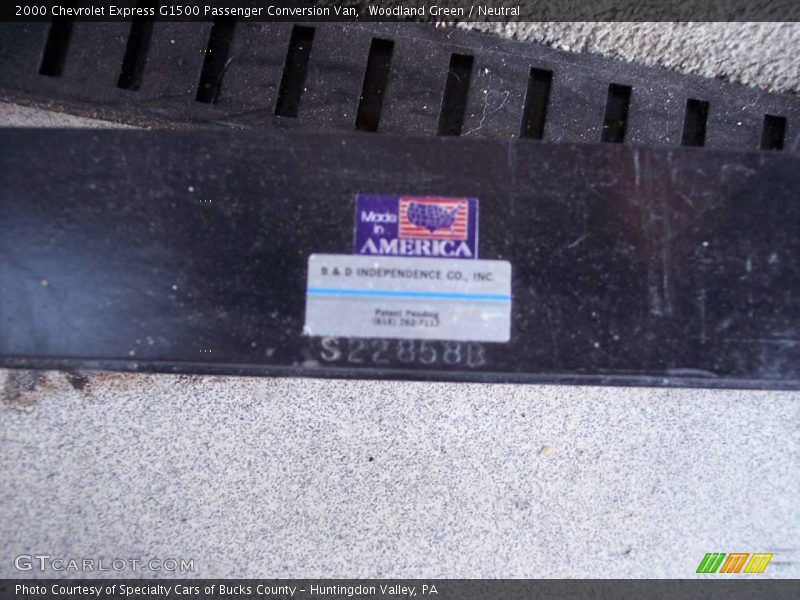 Woodland Green / Neutral 2000 Chevrolet Express G1500 Passenger Conversion Van